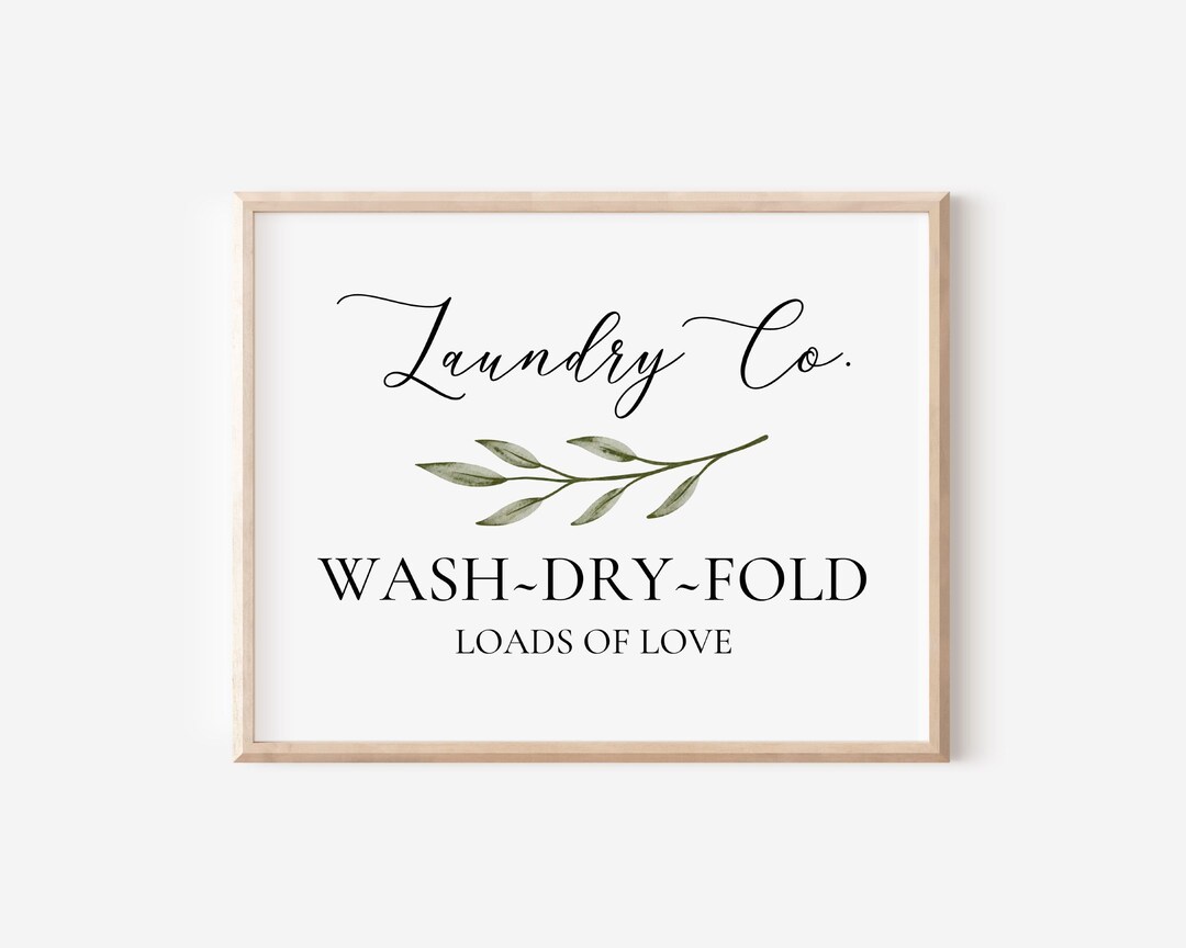 Laundry Co Digital Print, Printable Laundry Quotes, Farmhouse Prints - Etsy