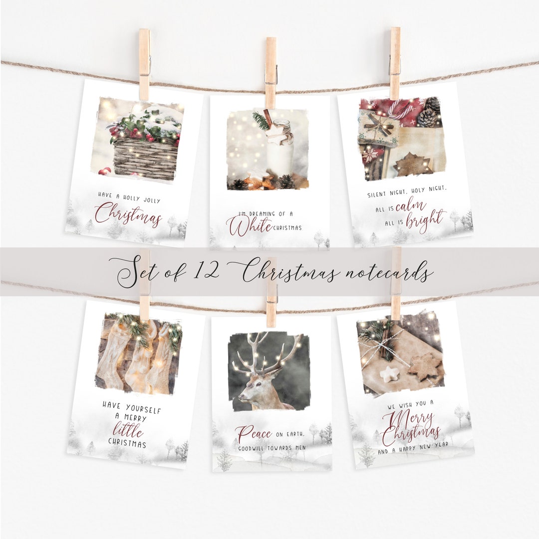 Vintage Christmas Notecards, Winter Note Cards, Holiday Cards - Etsy