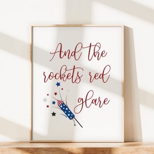 Star Spangled Banner Digital Printables, Lyric Song Printable, Memorial ...