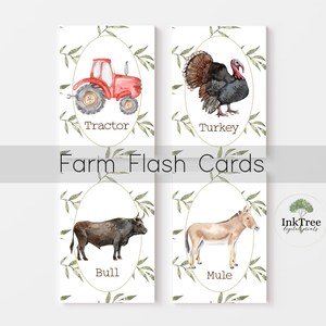 Farm Flash Card Pintable&#39;s, Animal Flash Card Pintable&#39;s, Educational Pintable&#39;s