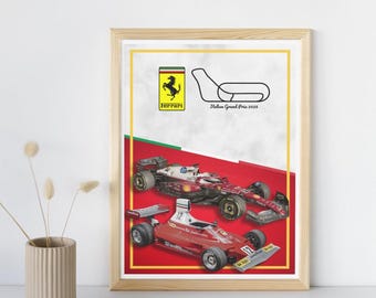 Ferrari F1 &#39;Monza Livery&#39; Poster Print 2025 Season / Print / Formula 1 / Unframed