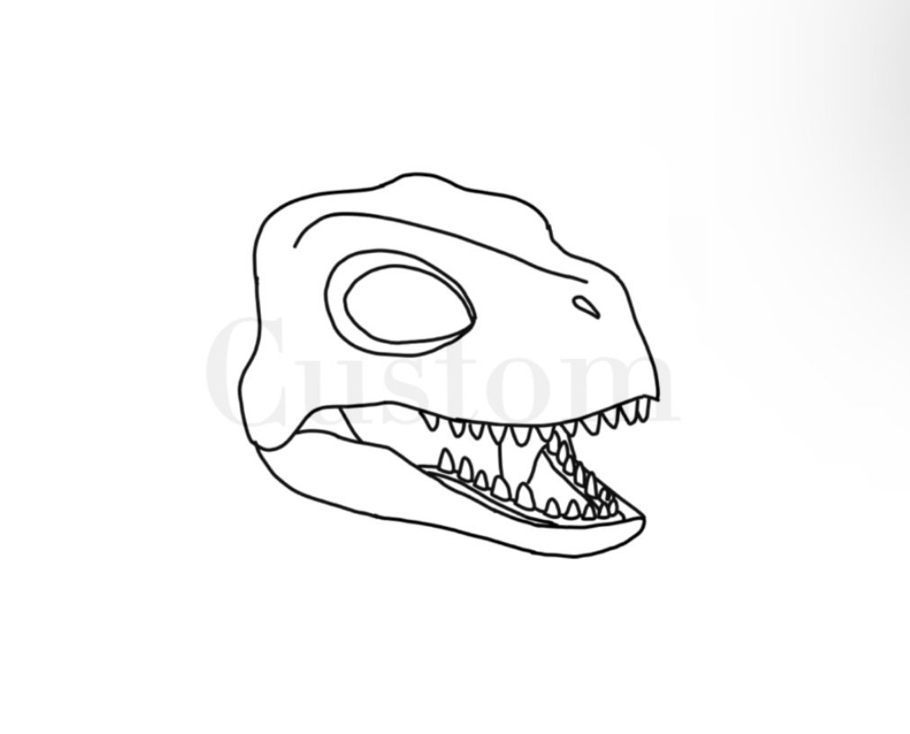 CUSTOM DINO Mask message Before Buying Etsy