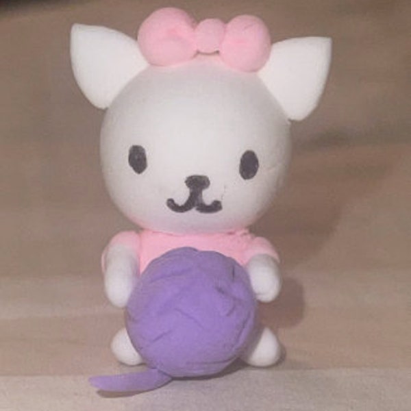 Mini Air-Dry Clay Kitty Figurine