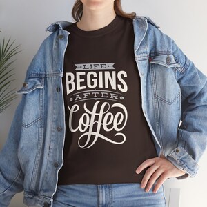 Coffee Unisex Heavy Cotton T-Shirt - Perfect Gift for Coffee Lovers, Comfortable Tee for Everyday Wear, Coffee Shirt with Funny Quote, Gift