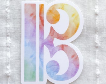 Alto Clef Sticker, Viola Sticker, Violist Sticker,