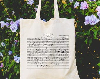 Beethoven Piano Sonata in D Tote Bag