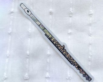 Sparkling Flute Sticker, Flutist Sticker