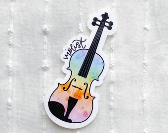 Viola Sticker, Violist Sticker, Instrument Decal, Waterproof Vinyl Sticker