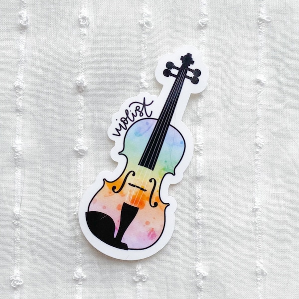 Viola Sticker, Violist Sticker, Instrument Decal, Waterproof Vinyl Sticker