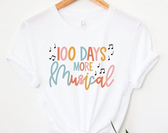 100 Days More Musical T-Shirt, 100 Days of School Shirt, Music Teacher Shirt, Music Teacher Gift