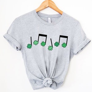 Shamrock Music Notes T-shirt, St. Patrick's Day Music Tee, Saint Patrick's Day Music Teacher Shirt, Saint Patrick's Day Music Shirt