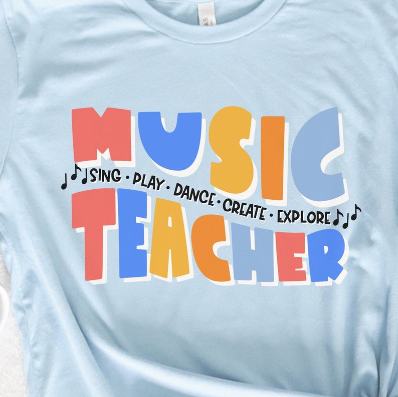 Music Teacher T-shirt, Music Educator Tee, Elementary Music Teacher Shirt image 2