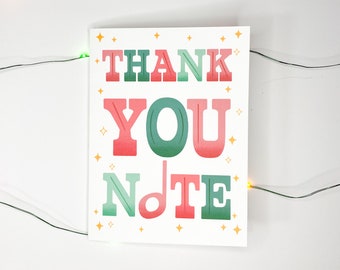 Holiday Thank You Music Note Card