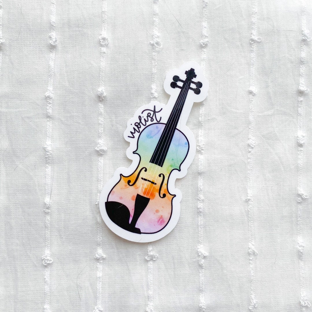Viola Sticker, Violist Sticker, Instrument Decal, Waterproof Vinyl