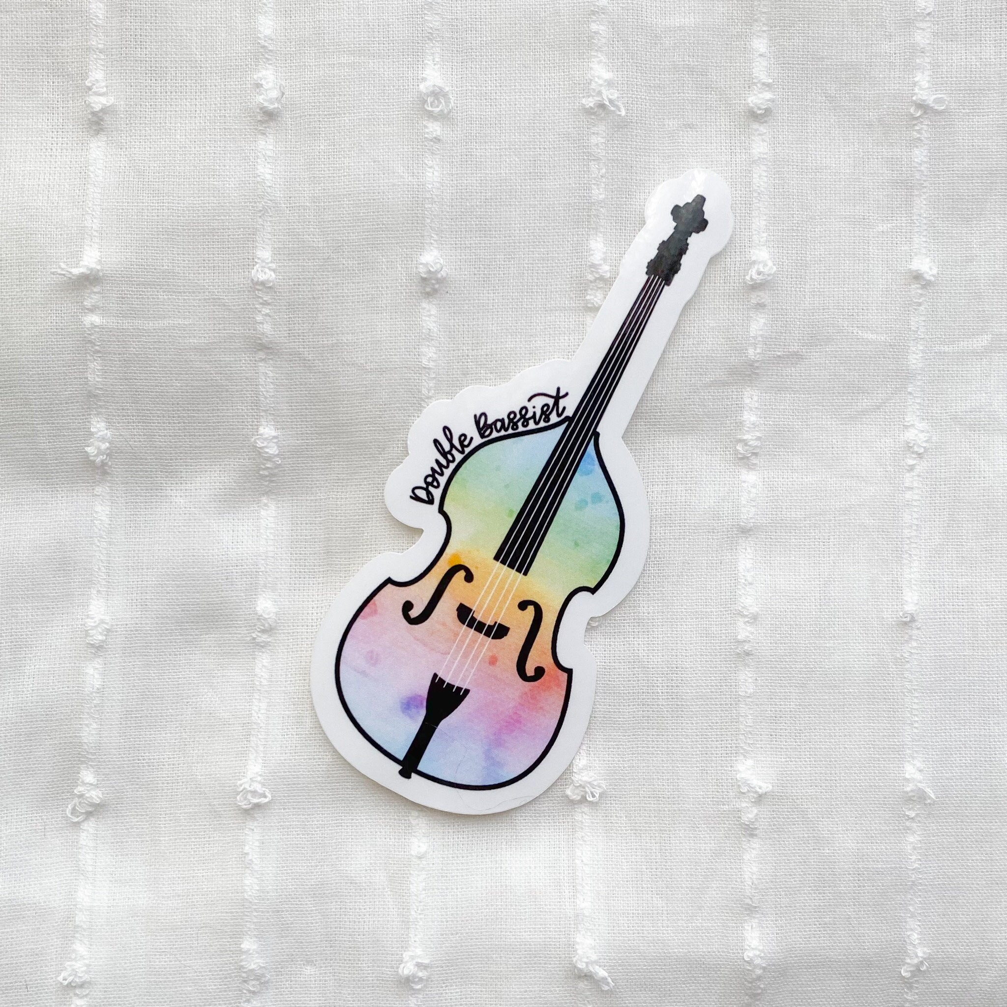 Double Bass Sticker, String Bass Sticker, Bassist Sticker, Instrument ...