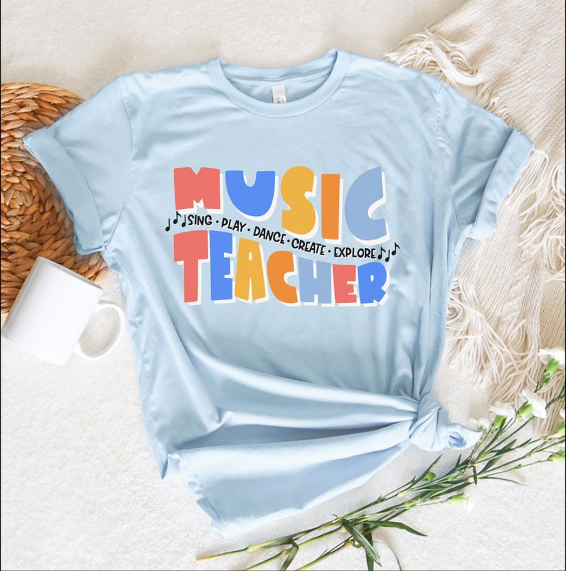Music Teacher T-shirt, Music Educator Tee, Elementary Music Teacher Shirt image 1