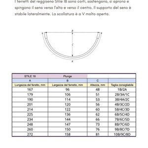 Ferretto tuffo stile 18 per reggiseno, ferretto per bustier, ferretto per lingerie, ferretto per coppe immagine 4