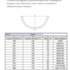 Ferretto per reggiseno regular/classico stile 2 per reggiseno, ferretto per bustier, ferretto per lingerie, ferretto per coppe immagine 4