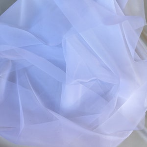 Mesh tessuto stabilizzatore / Marquisette bianco tessuto non elastico, fodera corpetti, fodera intimo immagine 1