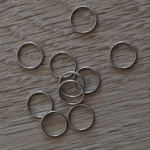 Anello per lingerie argento 10 mm per intimo, anello per reggiseno, anello per slip, minuteria immagine 1