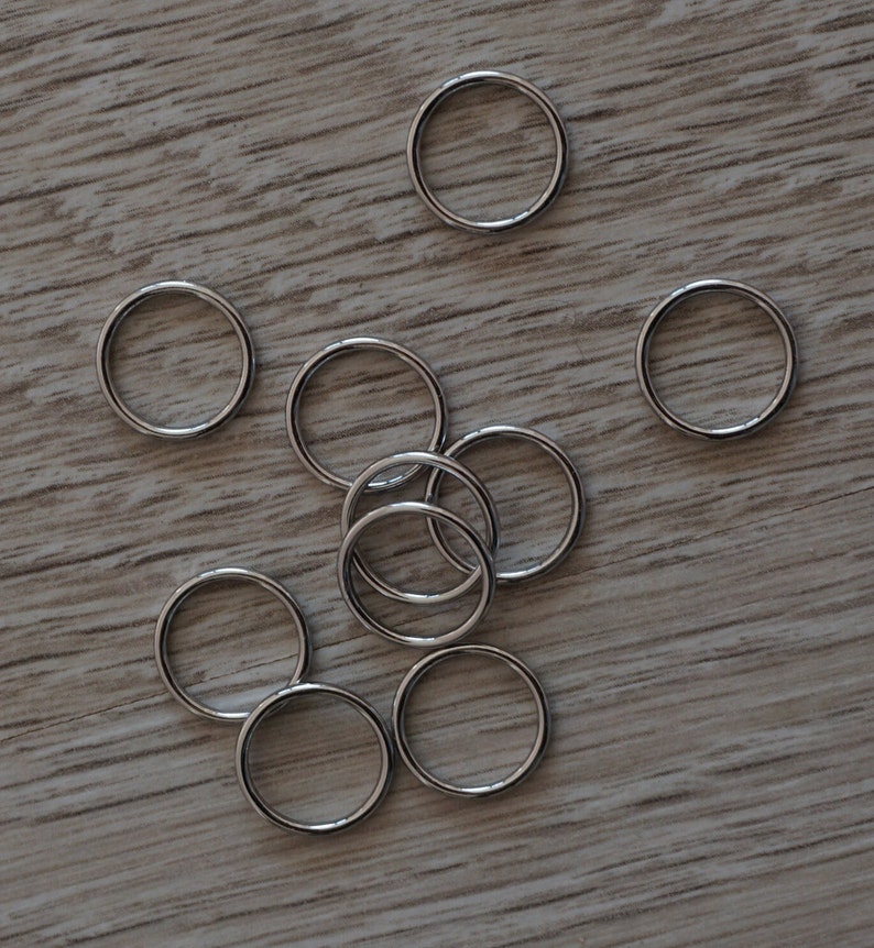 Anello per lingerie argento 10 mm per intimo, anello per reggiseno, anello per slip, minuteria immagine 1