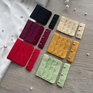 Cierre de sujetador con tres ganchos de 45 mm (3 filas de 3x3) para confección de sujetadores y lencería