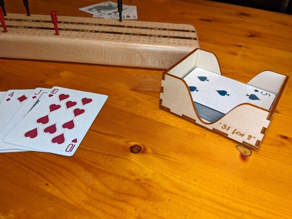 Playing Card Holder Cribbage Skunk and Pegs Laser Cut and - Etsy