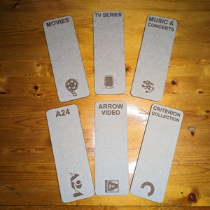 Movie Collection Display Tags - Genre Basic Premium | Holz Film Display Tags