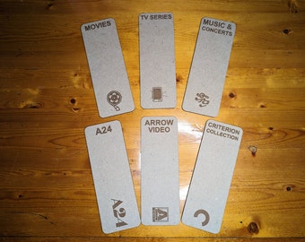 Filmcollectie Display Tags - Genre Basis Premium | Houten filmlabels