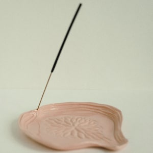 Ceramic Pink Incense Holder | Handmade Incense Burner | Minimalist Decor | Yoga Gift | Gift for Her