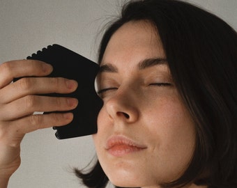 Natural Bian Stone Gua Sha Tool: Lymphatic Drainage Massage