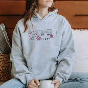 Kamisato Ayaka Genshin Impact Embroidered Unisex Hoodie Sweatshirt, Genshin Apparel, Anime Girl Hoodie