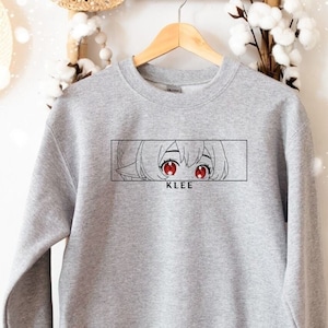 Klee Genshin Impact Embroidered Unisex Hoodie Sweatshirt, Anime Sweatshirt, Gift for Gamer