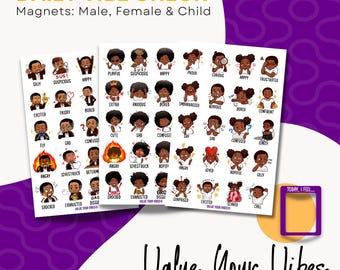 Set di magneti per il controllo quotidiano dell'umore – Tabella di sentimenti, emozioni e stati d'animo 8,5” x 5,5”