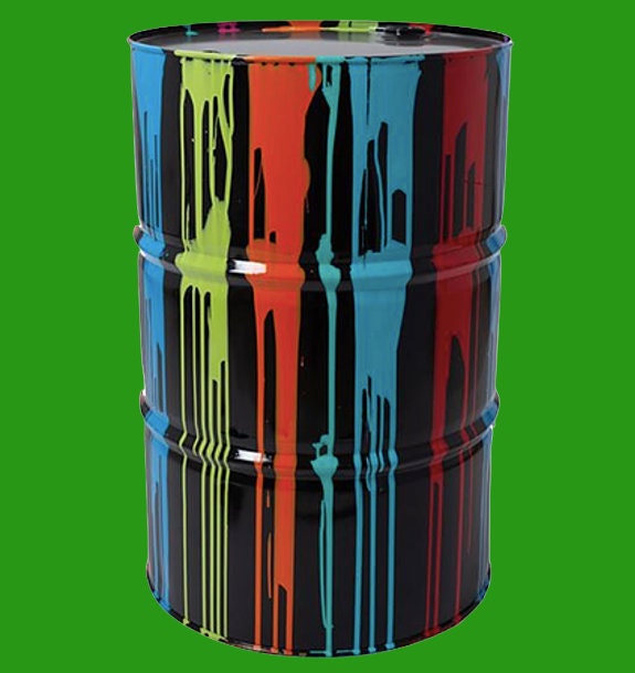 Baril Industriel à Décor Trash