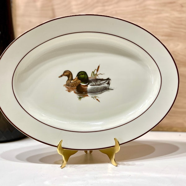 Vintage Duck serving Platter Tray / Wildlife Designs Inc Collection Plate / Duck Decor / Thanksgiving Tray