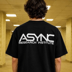 Async Research Institute Pixel Graphic Tee, Liminal Space Horror Shirt
