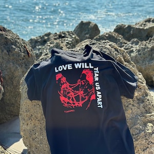 Love Will Tear Us Apart Lil Peep T Shirt, Joy Division Rock Song Lyrics Typo Shirt, Emo Cyber Punk Streetwear Trendy Ts, Lil Peep Fans Gifts