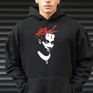 Playboi Carti "Rojo"/ Sudadera con capucha punk, sudadera con capucha ghotic, ropa estética, sudadera con capucha grunge, sudadera con capucha rap hip hop