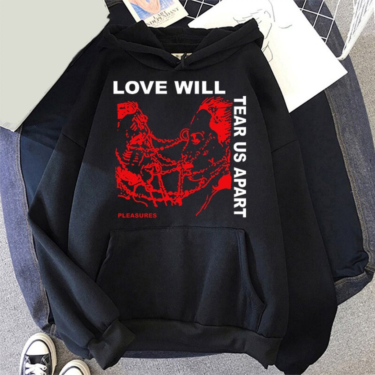 Lil Peep Shirt "Love Will Tear Us Apart"/ Punk Hoodie