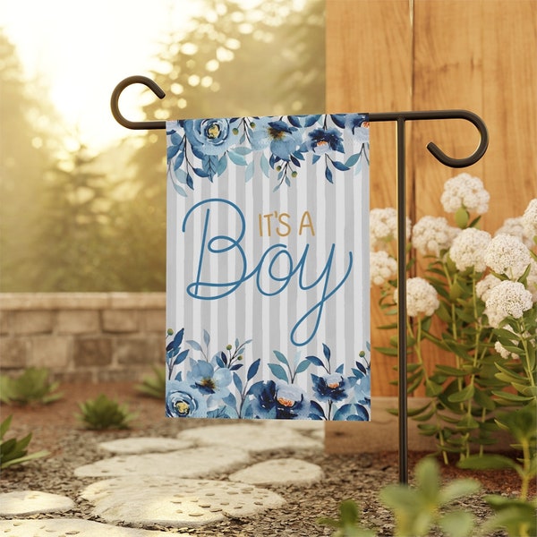 It's A Boy Garden Flag, Gender Reveal Flag, It's A Boy Announcement, Birth Announcement, New Baby Flag, Baby Shower Decor, Expecting Flag