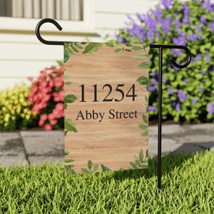 Personalized Address Garden Flag, Spring Garden Flag, Summer Garden Flag, Porch Decor, Entry Flag, Yard Decor, Housewarming Gift