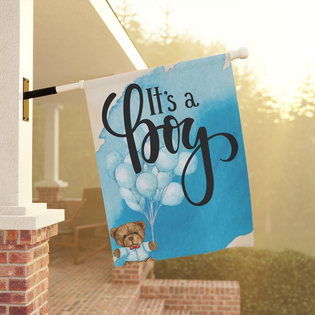 It's A Boy Garden Flag, Gender Reveal Flag, It's A Boy Announcement ...