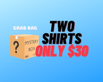 Two Mystery T-Shirts/Grab Bag/Surprise Shirt