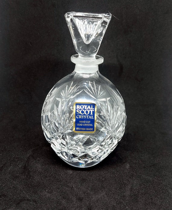 Royal Scot Crystal Perfume Bottle Hand Cut Lead C… - image 1