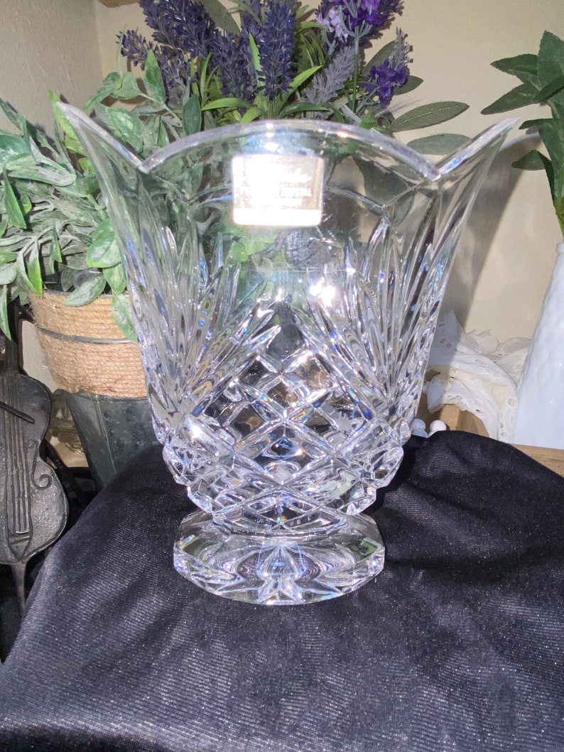 Noritake Hampton Hall Full Lead Crystal Vase Etsy