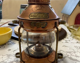 Antique Tung Woo Ships Oil Lantern