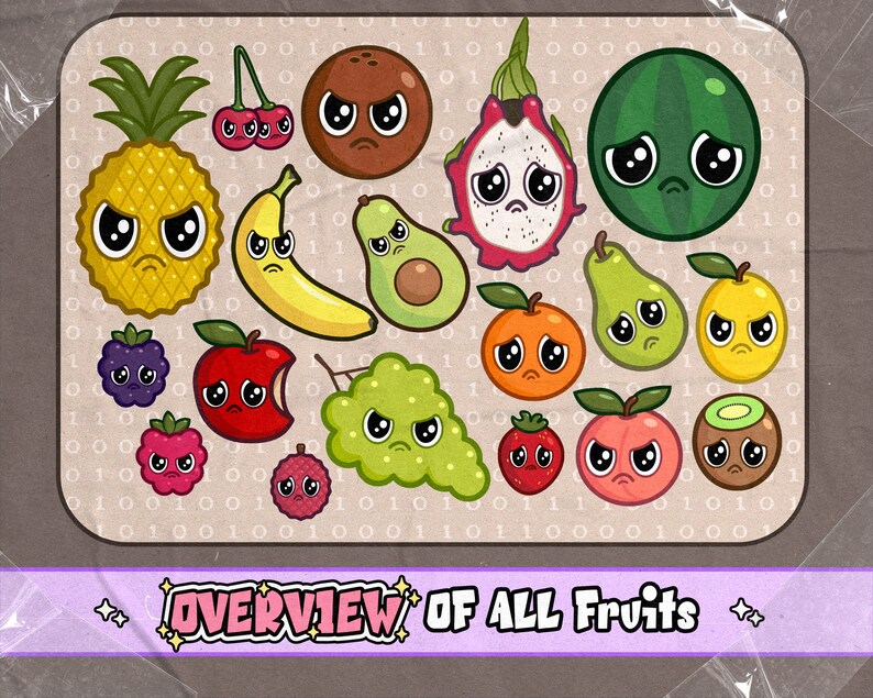 Cute Fruits Bundle Svgcute Fruit Faces Svgeducational Etsy