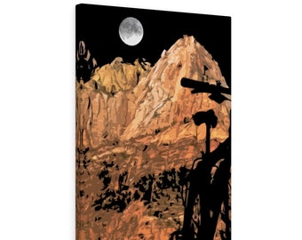 Mountain Bike Wall Art, Desert Mountain Biking Wall Art, Mountain Bike Print, Mountain Biking Print, Extreme Biking Print