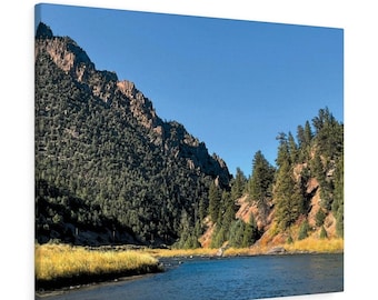 River Wall Art, River Canvas Wall Art, Mountain River Canvas, Mountain River Print, River Art, River Print, Decoración del hogar